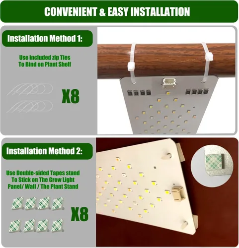 Miniatura 5 de Luces de cultivo para plantas de interior de 40 W, panel ultrafino, lámpara de cultivo de plantas de 11.8 pulgadas, luz blanca cálida y luz roja