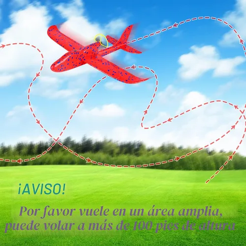 Miniatura 4 de Fuwidvia Juguete de Avión de Espuma Eléctrico, Paquete de 2 LED 15/25s Juguete de Avión para Niños, Juguete Volador al Aire Libre Regalos