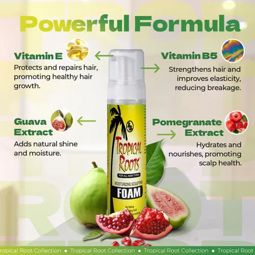 Miniatura 4 de Bronner Bros Tropical Roots - Espuma hidratante para esculpir – Envoltura de espuma para el cabello de larga duración para trenzas, giros