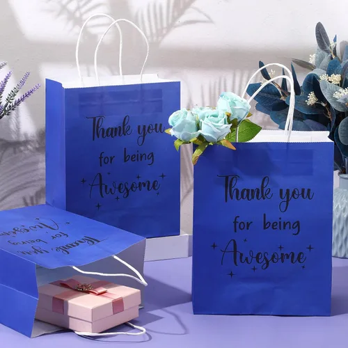 Miniatura 6 de Ctosree 20 bolsas de papel de regalo de agradecimiento para empleados, compañeros de trabajo, colega de trabajo con asas para colega