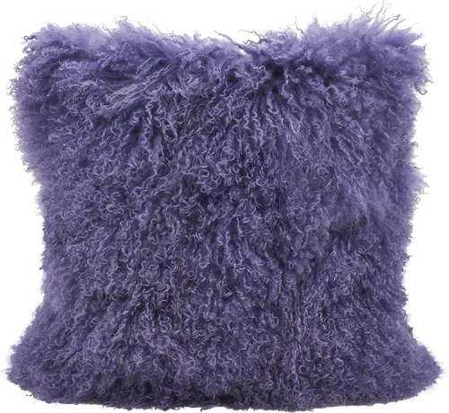 Miniatura 33 de Saro Lifestyle Almohada de piel de cordero mongol rellena de poliéster Gris