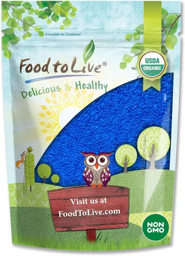 Polvo de espirulina azul orgánico, 8 onzas, sin OMG, extracto de algas azul verdoso puro crudo, vegano, no irradiado, ideal para jugos, licuados,