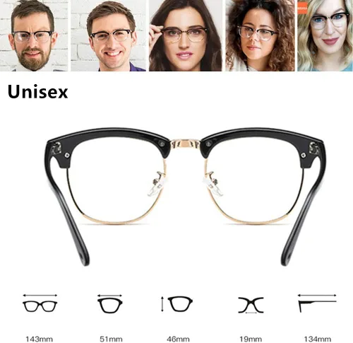 Miniatura 6 de LNTICB® Gafas con Bloqueo de Luz Azul para Computadora, Gafas de Lectura, Montura de Gafas con Lente Transparente, Unisex, Anti UV, Anti Fatiga