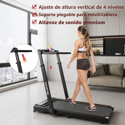 Miniatura 2 de Treadmill with Incline, 3 in 1 Under Desk Treadmill Walking Pad with Removable Desk Workstation 3.5HP Foldable Compact Walking Treadmills for Home