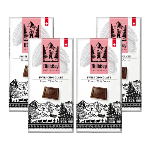 Miniatura 12 de Milkboy Swiss Extra Dark Chocolates - 85% cacao, fabricado en Suiza, sin lácteos, vegano, sin gluten, sin OMG, kosher, de cultivo sostenible