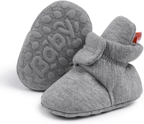Miniatura 188 de Sawimlgy - Botines de algodón antideslizantes para recién nacido, con agarre, para cuna o para el invierno