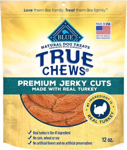 Miniatura 19 de Blue Buffalo True Chews Premium Jerky Cuts con filete real, golosinas naturales para perros sin pollo, mejorados con minerales para sabor, bolsa