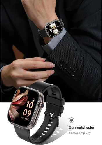 Miniatura 9 de ZJX Reloj inteligente con auriculares, pantalla HD de 2.02 pulgadas, reloj de fitness para tomar/marcar, reloj inteligente 2 en 1 con auriculares