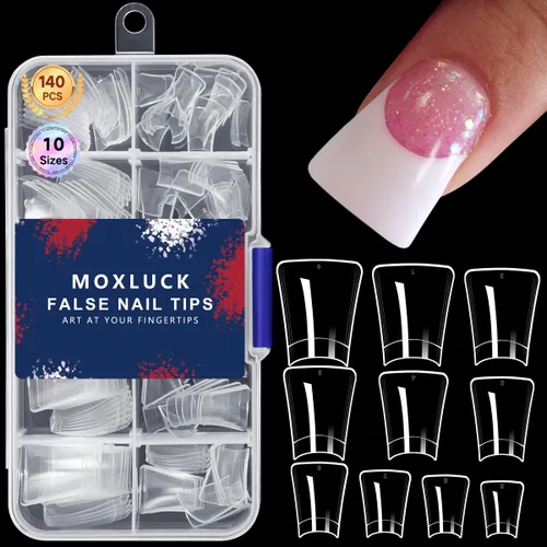 Miniatura 7 de Puntas de uñas estilo stiletto, uñas postizas de gel suave con forma de almendra, uñas postizas a presión de acrílico transparente, 120