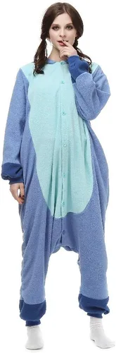 Miniatura 3 de Disfraces de Halloween unisex para adultos, pijama azul, Azul Patchwork