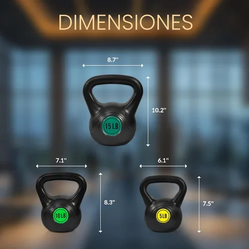 Miniatura 6 de Fitvids Juego de pesas rusas para entrenamiento de fuerza, pesas rusas