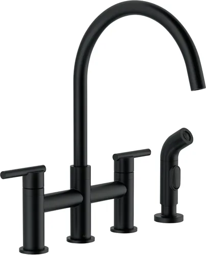Miniatura 12 de Gerber Grifo de cocina Parma de fontanería con spray Acero inoxidable