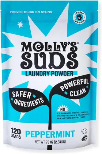 Miniatura 16 de Detergente Molly's Suds para ropa original en polvo Detergente en polvo para ropa limpia para pieles sensibles Ingredientes simples y efectivos