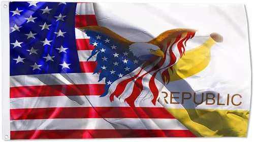 Miniatura 5 de Bandera de plátano, bandera de águila cristiana, bandera americana, bandera para decoración de interiores y exteriores, bandera de 3 x 5 pies