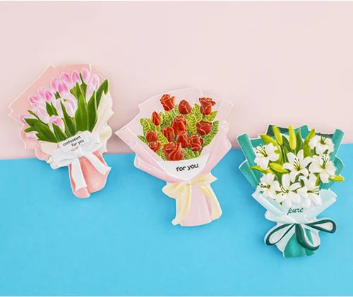 Miniatura 8 de 4 imanes de flores para nevera, imanes fuertes y divertidos para nevera, resina decorativa 3D, imanes creativos de tulipán, girasoles y rosas