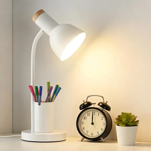 Miniatura 10 de WLHONG Lámpara de escritorio LED, lámparas de mesa modernas, 3 modos de color, luz de lectura que cuida los ojos, luz de escritorio con cuello