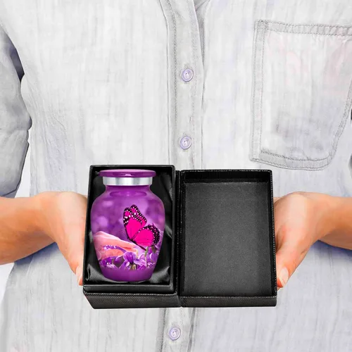 Miniatura 3 de Trupoint Memorials Urnas pequeñas para recuerdo de cenizas humanas, mini urna de cremación decorativa para hombres y mujeres adultos, juego de 4