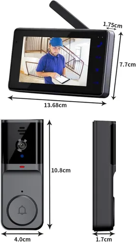 Miniatura 7 de TKMARS Timbre de puerta inalámbrico sin suscripción, video timbre de puerta, intercomunicador en tiempo real y bidireccional, video 1080P, ángulo