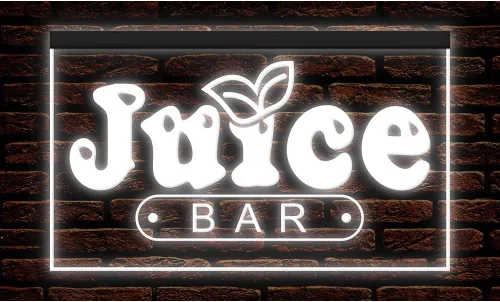Miniatura 6 de 110034 OPEN Juice Bar Cafe Apple Orange Fruit Shop Display LED Letrero de neón con luz LED (12 x 8 pulgadas, morado)