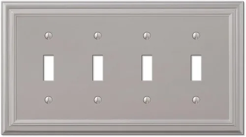 Miniatura 8 de Amerelle Continental AmerTac 94BVB – 1 tapa de tomacorriente en blanco, de metal fundido, con aspecto de bronce envejecido