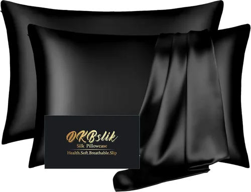 Miniatura 37 de Funda de almohada de seda para cabello y piel, fundas de almohada de seda de morera tamaño estándar, anti-acné, refrescante para dormir, seda Rosa