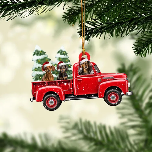 Miniatura 21 de Talataca Dachshund Angelito Durmiente Alas Memorial Tan Wheaten Dachshund 2D Plano Espejo Retrovisor de Coche Accesorios Adorno de Árbol de Navidad