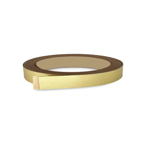Miniatura 25 de Bandas de borde plateado cepillado de 1 pulgada x 25 pies – Adhesivo fuerte para despegar y pegar, fácil aplicación – Cinta de borde flexible