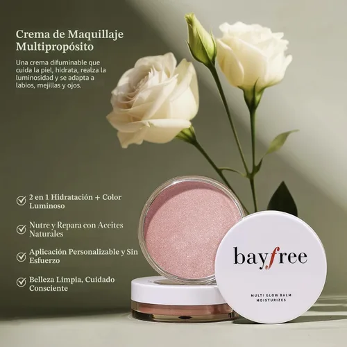 Miniatura 3 de bayfree Bálsamo Multi Glow, Rubor en Crema para Mejillas, Bálsamo de Rubor para Maquillaje Facial, Acabado Radiante, Hidratante, Cremoso, Ligero