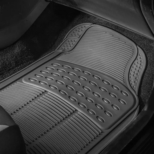 Miniatura 3 de FH Group Alfombrillas para Piso de Automóvil - Alfombrillas de Piso de Goma Resistente para Automóviles, Ajuste Universal Juego Completo, Gris