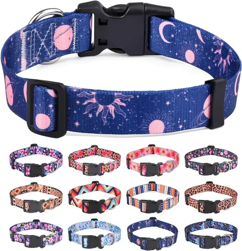 Miniatura 14 de Collar para Perros para Perros Pequeños y Gatos, Collar Suave y Cómodo para Mascotas para Perros Pequeños, Medianos y Grandes, Patrón Geométrico
