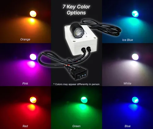 Miniatura 3 de Pactrade Marine Tapón de drenaje multicolor, luz LED para barco - NPT 1/2 pulgadas-14 IP68 RGB kit con control remoto - 20 colores, 4 modos