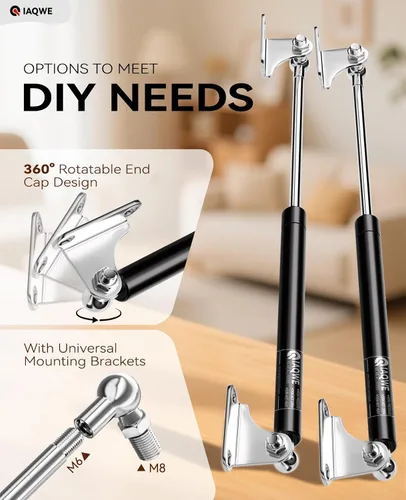 Miniatura 4 de IAQWE Amortiguadores de Resorte de Gas de 13 Pulgadas 10Lbs/45N Soporte de Elevación para Caja de Herramientas Gabinete Puerta Trampa Escotilla