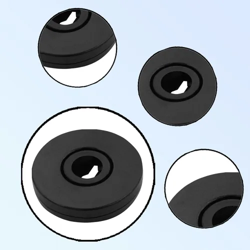 Miniatura 4 de 4 Piezas Negro 2 pulgadas Acrílico Lazy Susan Organizador Giratorio de Mesa con Rodamientos - Placa Giratoria Redonda para Estante de Especias