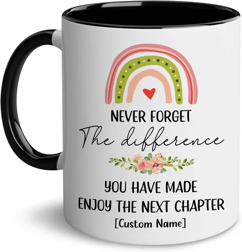 WHIDOBE Taza de despedida personalizada de compañero de trabajo, taza de despedida personalizada de 11 onzas y 15 onzas para jefe, regalo para