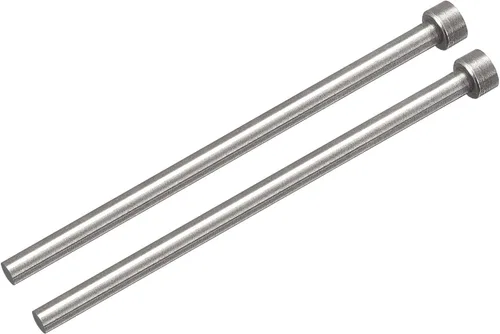 Miniatura 20 de uxcell Pasadores eyectores rectos, 0.256 in (1/4") Dia. Punzón de punta redonda de acero 65Mn 100mm (4") de largo para mantenimiento mecánico 2