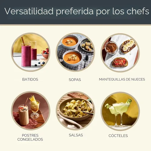 Miniatura 5 de Vitamix Explorian con programas, tres programas de mezcla, licuadora de grado profesional para batidos y más, aparato de cocina autolimpiante, Negro