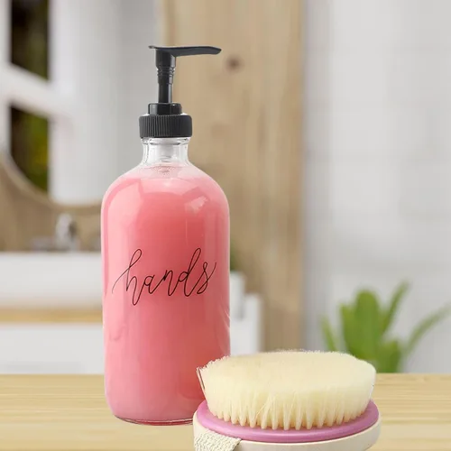 Miniatura 4 de Cornucopia Brands Botellas de bomba para platos de manos de 16 onzas (transparentes, juego de 2); dispensadores de bomba para cocina y hogar