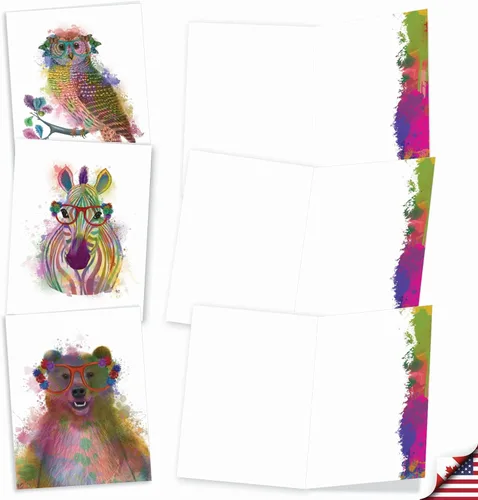 Miniatura 2 de The Best Card Company Juego surtido de cajas de tarjetas de felicitación en blanco, incluye 20 tarjetas + sobres, 10 diseños únicos, refinado