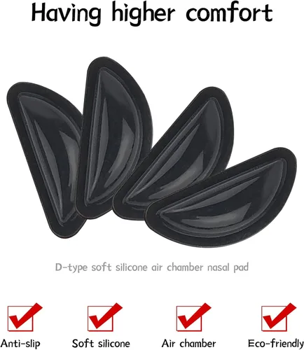 Miniatura 6 de 5 pares de almohadillas adhesivas para la nariz para lentes, almohadillas de silicona para la nariz, almohadillas antideslizantes para lentes
