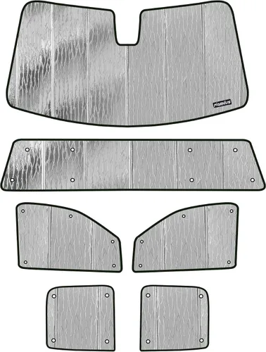 Miniatura 16 de Pigenius Combo de parasol para parabrisas y portón trasero para Chevy Silverado/GMC Sierra 1500/2500/3500 HD 2014-2018 Crew Cab, reversible