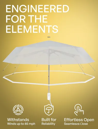 Miniatura 69 de REPEL Windproof Travel Umbrella - Compact & Withstands Winds up to 85MPH , Strongest Premium Auto Folding Umbrella for Rain and Sun - Durable, Light