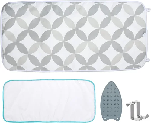 Miniatura 23 de Seiritex Funda para tabla de planchar de 12 x 32 pulgadas, se adapta a la tabla de planchar reflectante al calor, acolchado grueso con bordes