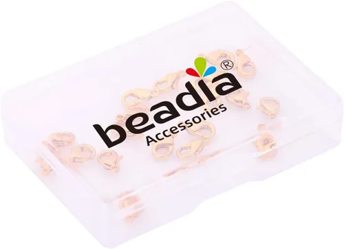 Miniatura 6 de BEADIA Cierres de langosta chapados en oro de 18 quilates que no se deslustran de 0.394 in, 20 piezas para hallazgos de fabricación de joyas Cierres
