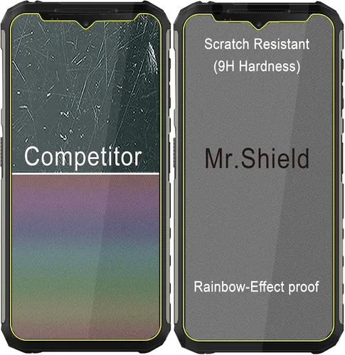 Miniatura 4 de Mr.Shield [Paquete de 3] Protector de pantalla para Ulefone Armor 22 [vidrio templado] [vidrio japonés con dureza 9H] Protector de pantalla