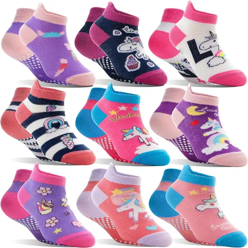 Miniatura 8 de Baby Girls Boys Toddlers Grips Socks Kids Non Slip Anti Skid Ankle Cotton No Show Socks with Grippers