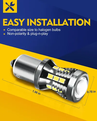 Miniatura 8 de Bombillas LED 3157 rojas para luces de freno, 24 conjuntos de chipsets SMD 300% más brillantes 3056 3156 3057 4157. Bombillas LED de repuesto