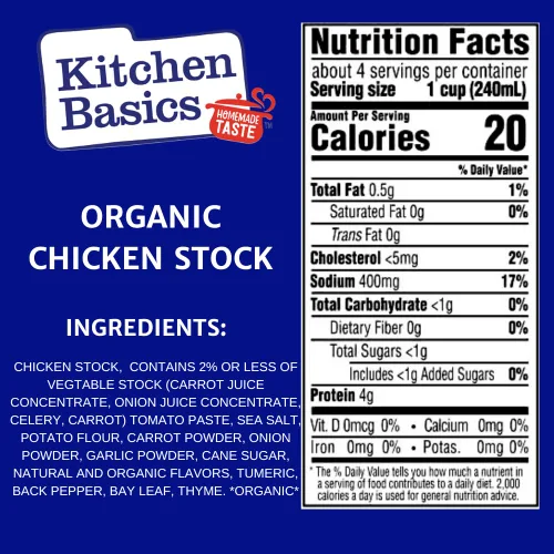 Miniatura 2 de Kitchen Basics Caldo de Pollo Orgánico de Corral Libre, Caja de 32 oz
