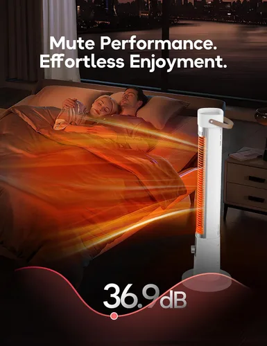 Miniatura 5 de Calentador de patio para uso en exteriores, calentador eléctrico infrarrojo para exteriores, calefacción instantánea de 1500 W, oscilación de 60