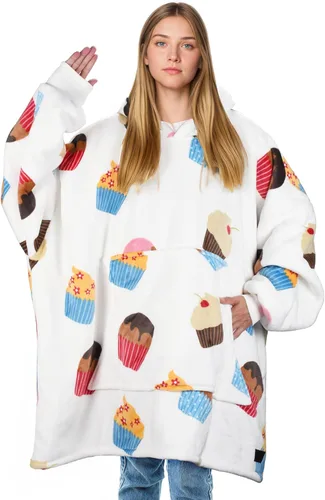 Miniatura 15 de Solaris Manta de gran tamaño con capucha y bolsillo para mascotas, cálida y súper suave y acogedora sudadera Sherpa con capucha para mujeres