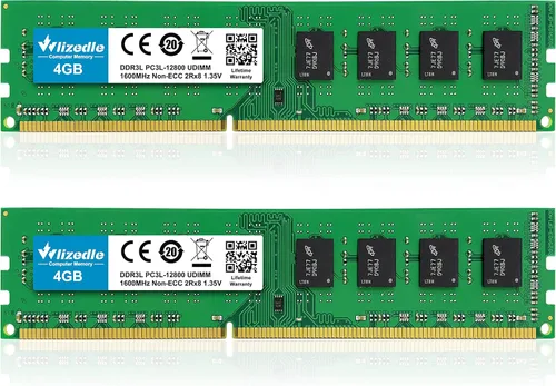 Miniatura 17 de DDR3 RAM 4GB 1333MHz CL9 UDIMM, módulo de memoria para ordenador de sobremesa PC3-10600 de 240 pines, 1,5 V, 2Rx8, doble rango, memoria RAM sin